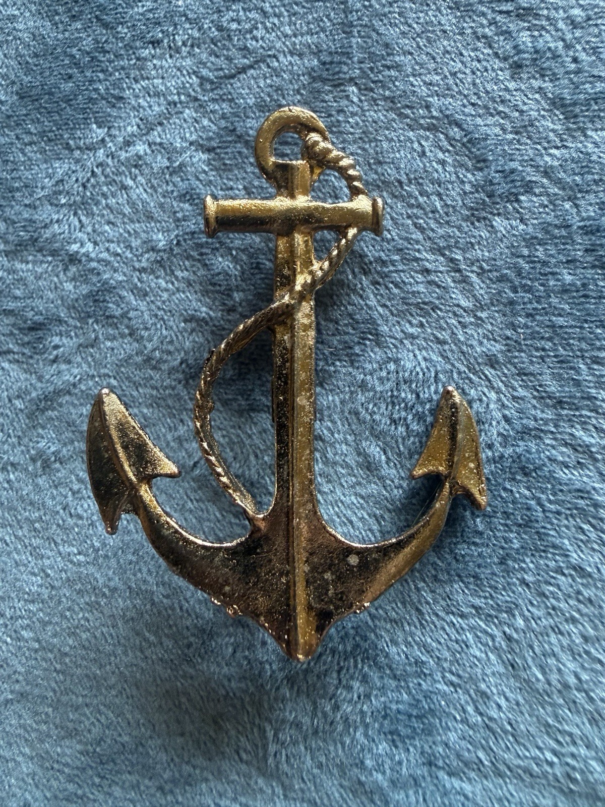 VTG WWll US Navy Anchor Shield Pin Brooch (?) Large 2.70” sweetheart VTG WWll US Navy Anchor Shield Pin Brooch (?) Large 2.70” sweetheart