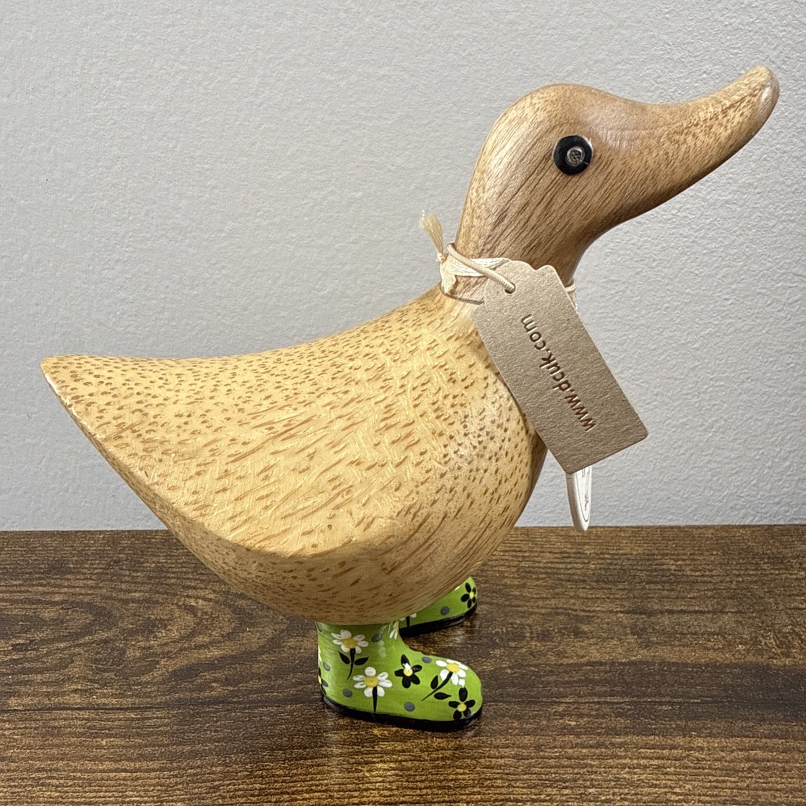 DCUK Original Wooden Duck Co - holly - Green Flower Boots Duckys NEW Collection