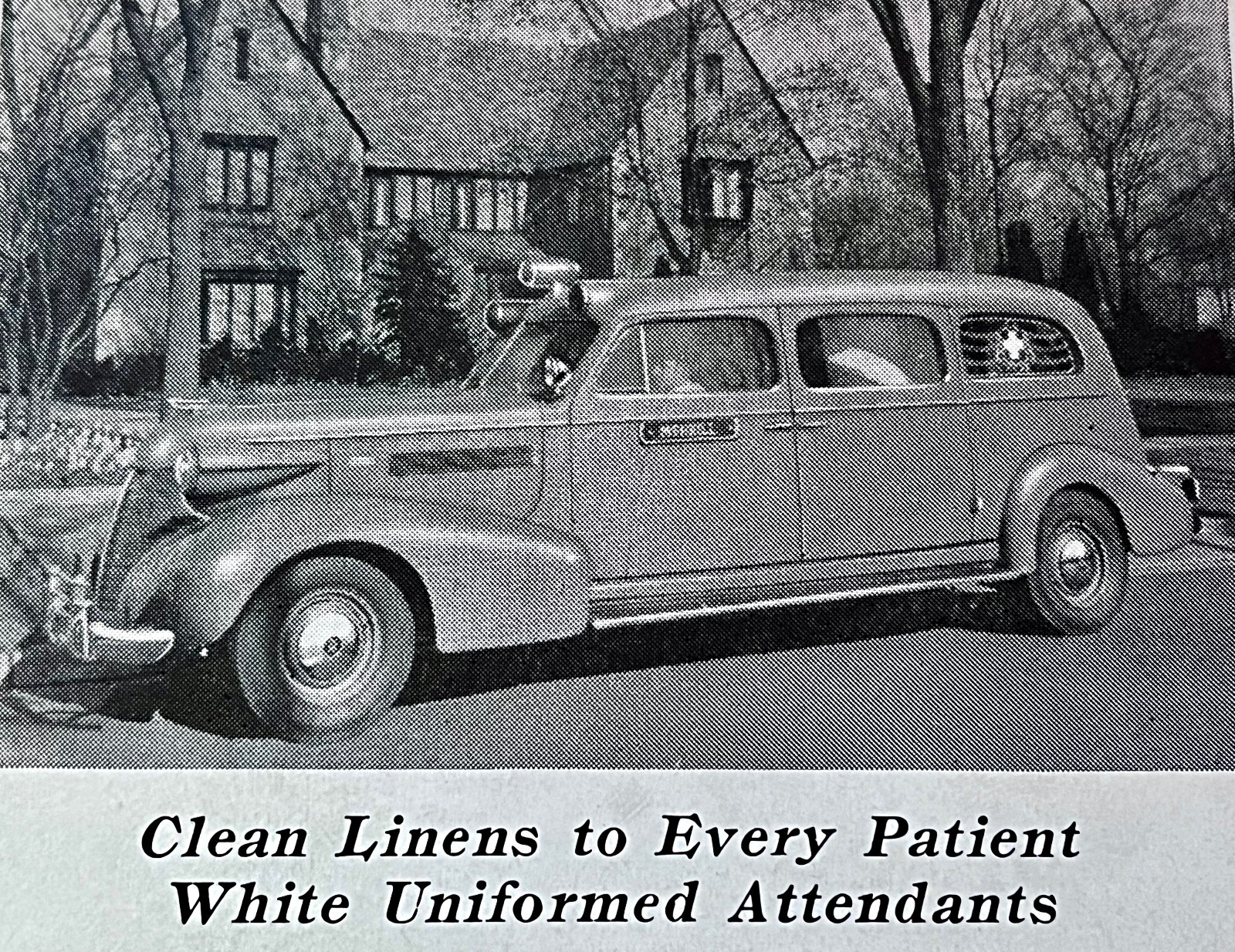 Mc NEILL PACKARD AMBULANCE WHITE UNIFORMED ATTENDANTS CHICAGO 1935 BLOTTER Mc NEILL PACKARD AMBULANCE WHITE UNIFORMED ATTENDANTS CHICAGO 1935 BLOTTER