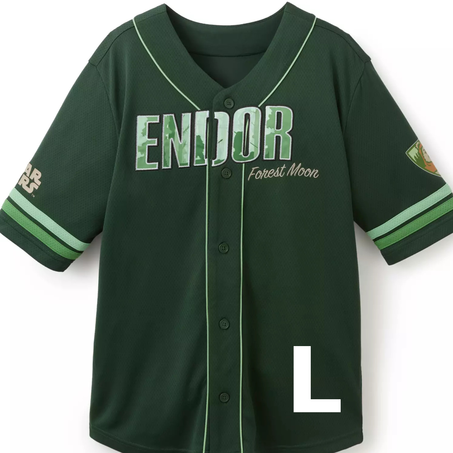 Disney Parks Star Wars Endor Ewoks Baseball Jersey Adult LARGE Disney Parks Star Wars Endor Ewoks Baseball Jersey Adult LARGE