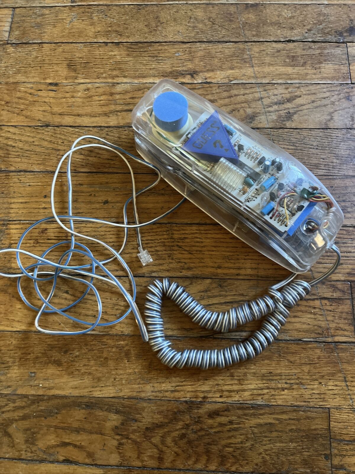 RARE HTF GUESS Vintage Clear See-Through Telephone COLLECTIBLE UNIQUE  Tested