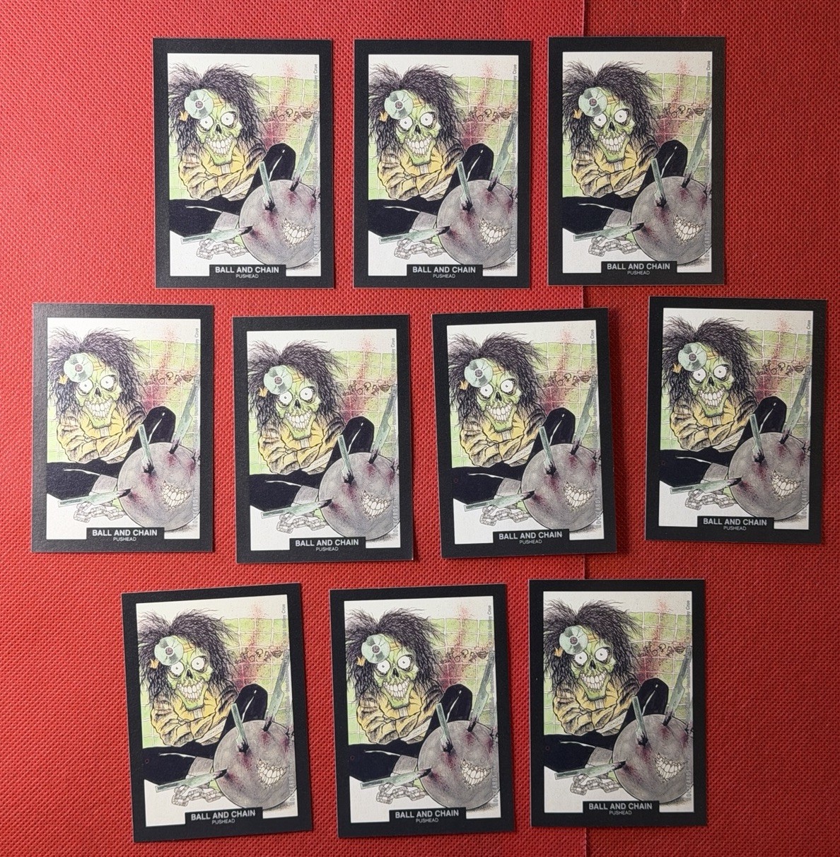 1991 Brockum Rock Cards Ball & Chain SHORT PRINT 10 Sticker Lot MOTLEY CRUE 🔥