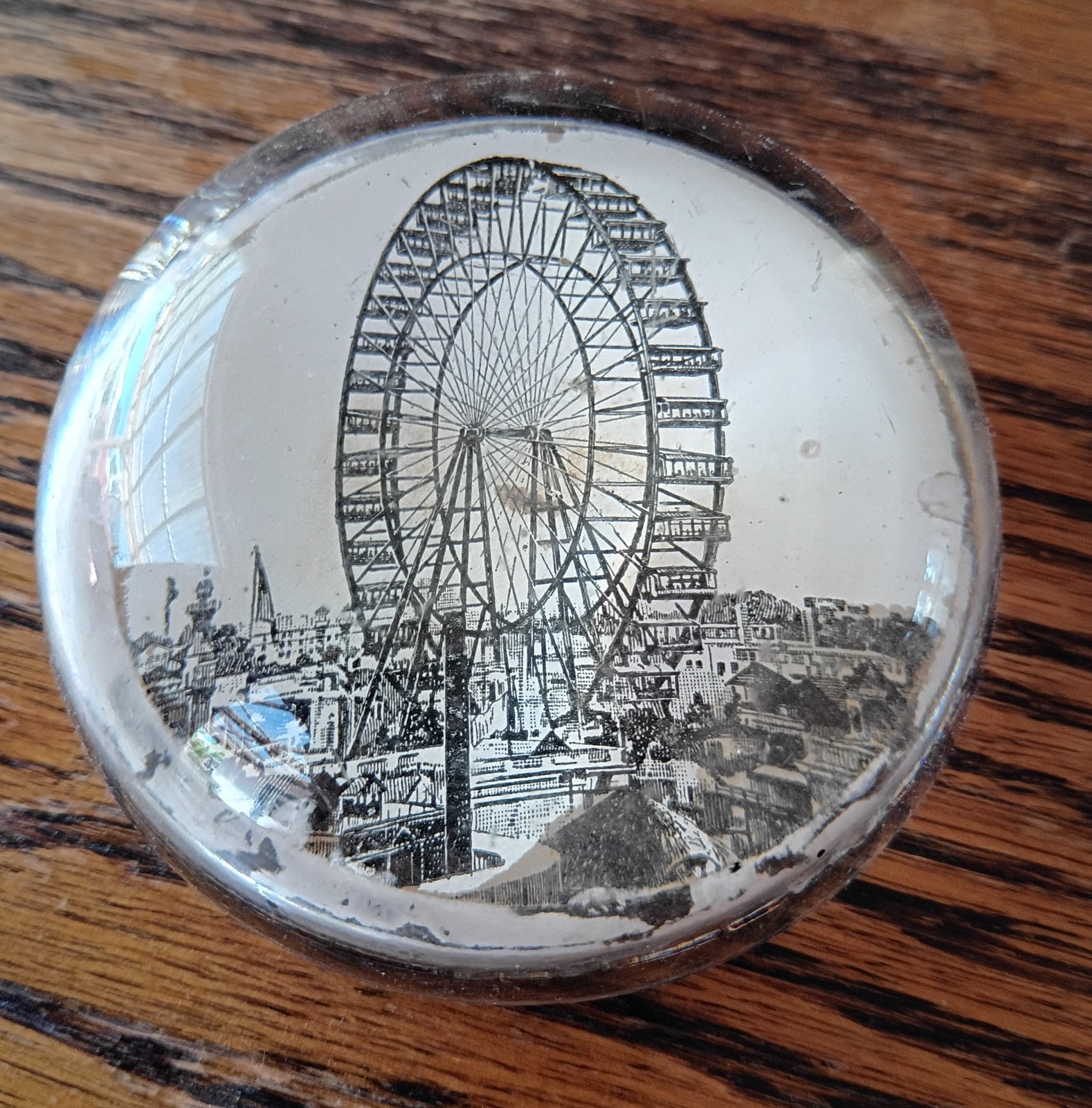 Vintage 1893 World\'s Fair Ferris Wheel Souvenir Paper Weight