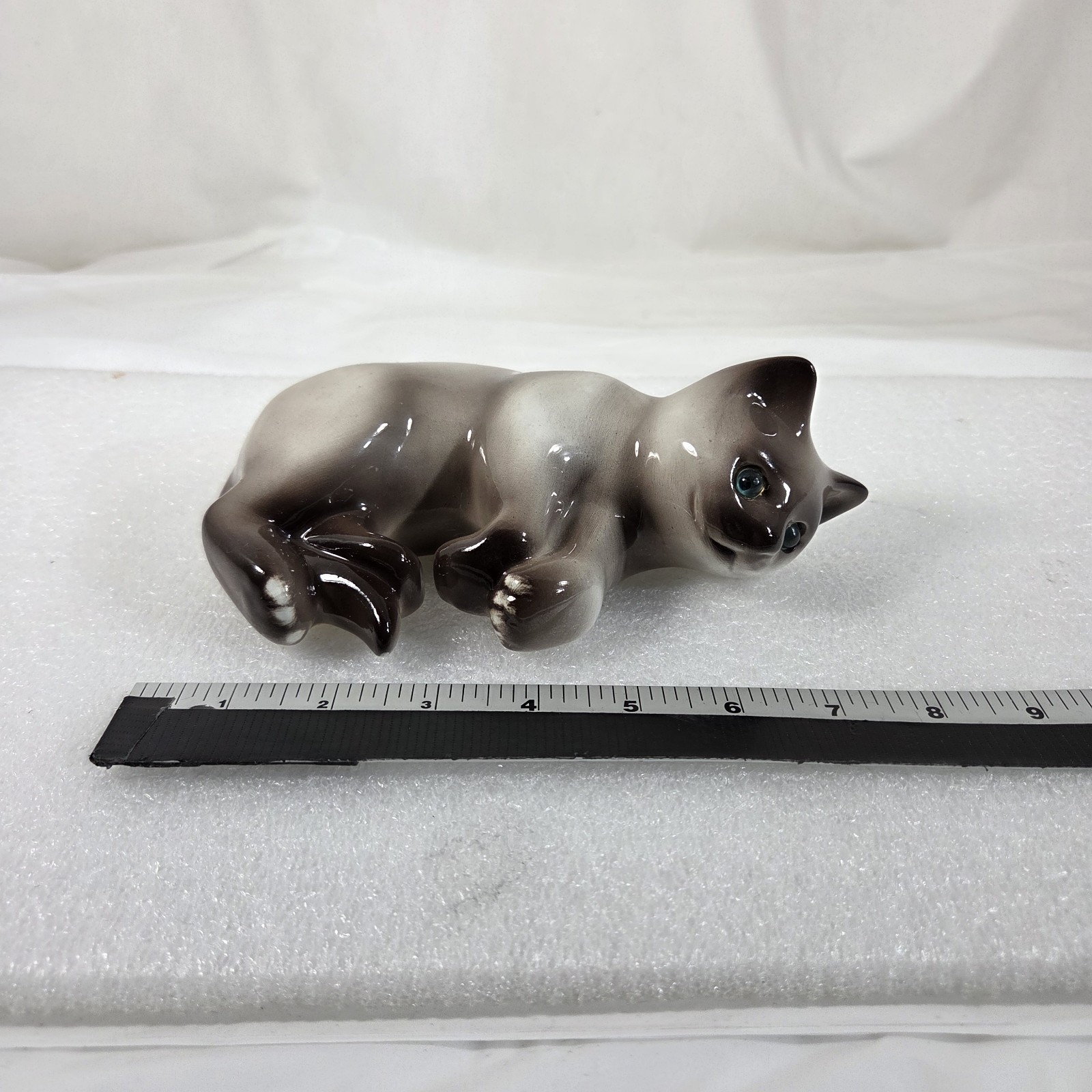 Vintage ELPA Alcobaça Portugal Siamese Cat Figurine Genin Trudeau 8