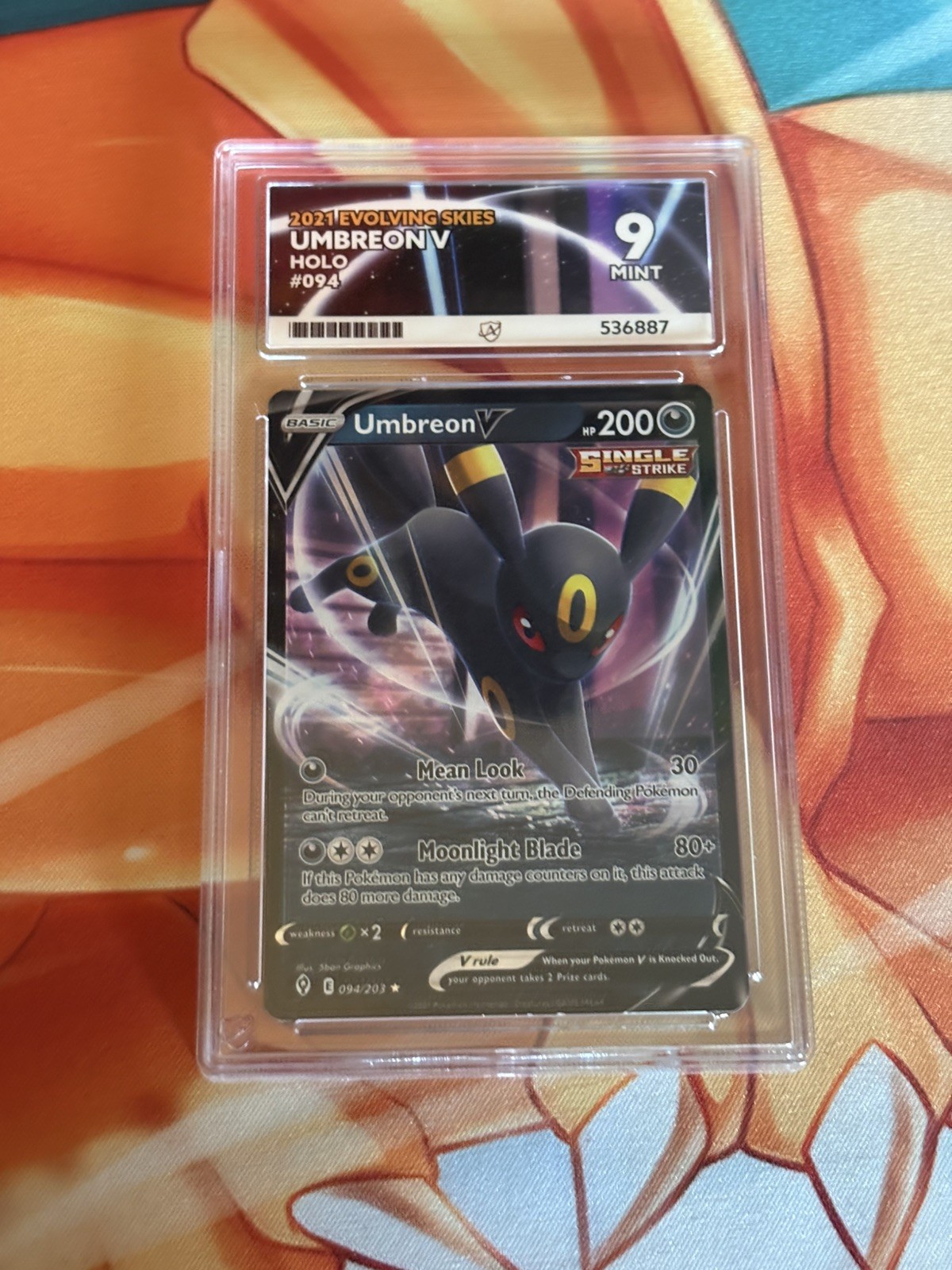 Umbreon V 094/203 2021 Evolving Skies ACE 9 Stunning Pokemon Card Fast Free P&P Umbreon V 094/203 2021 Evolving Skies ACE 9 Stunning Pokemon Card Fast Free P&P