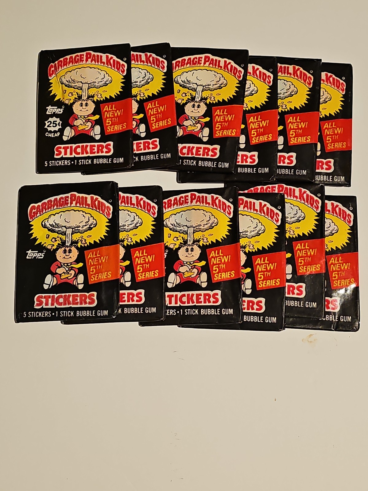 Lot of 12 Vintage 1986 Topps Garbage Pail Kids Series 5 OS5 Wax Packs Sealed