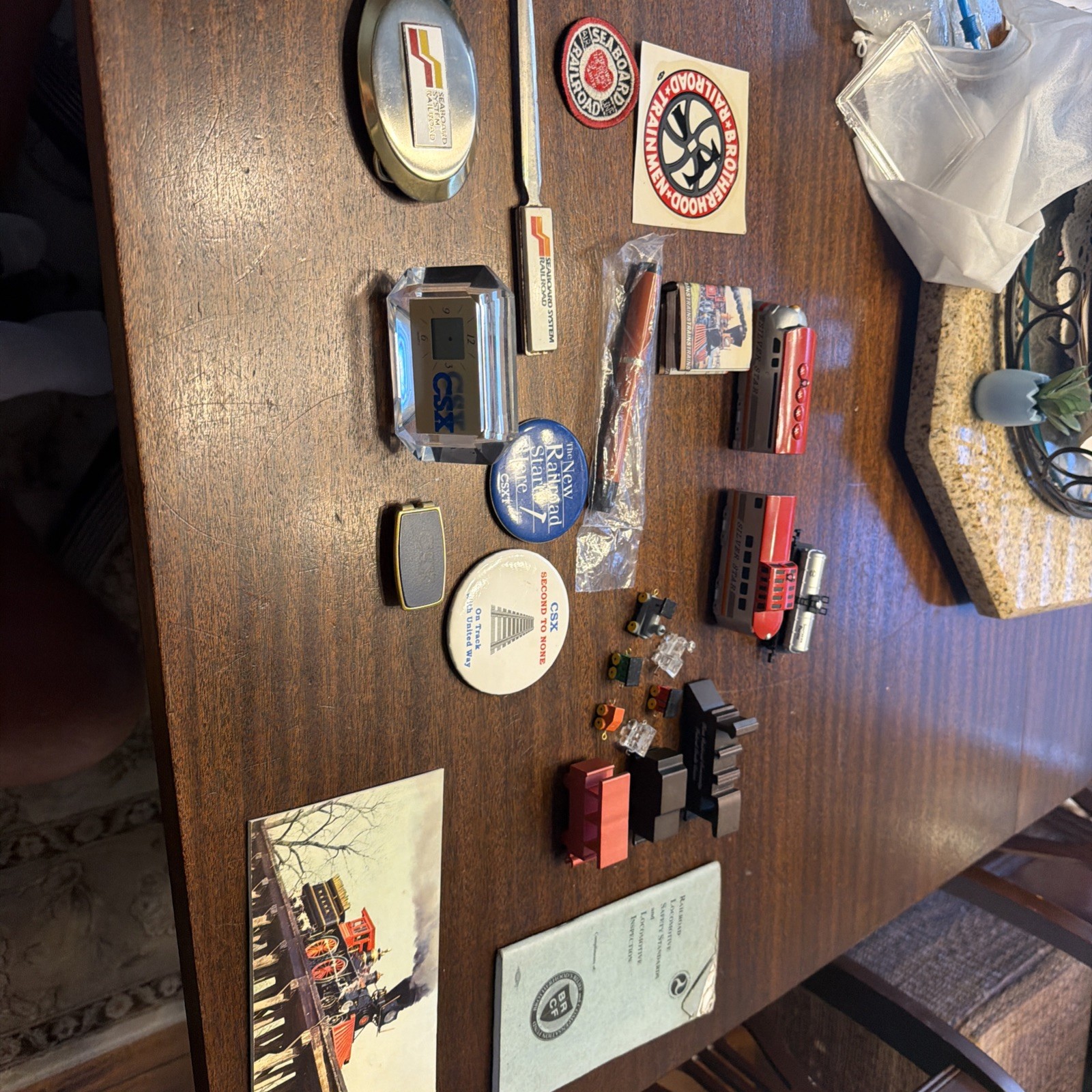 Lot Of Vintage csx seaboard etc Railroad Trinkets Railroadiana 24 pieces