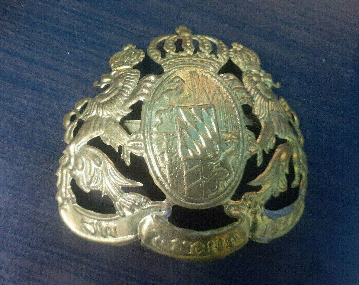 Prussia Field Badge Wappen HANDMADE Prussian Helmet WW1German Pickelhaube Brass