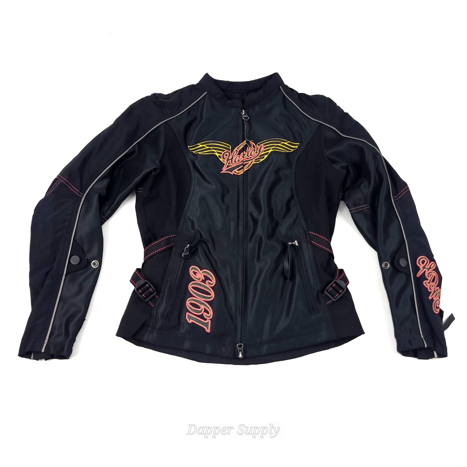 Harley Davidson Ladies Riding Jacket Size Small Black HDMC 1903 #1
