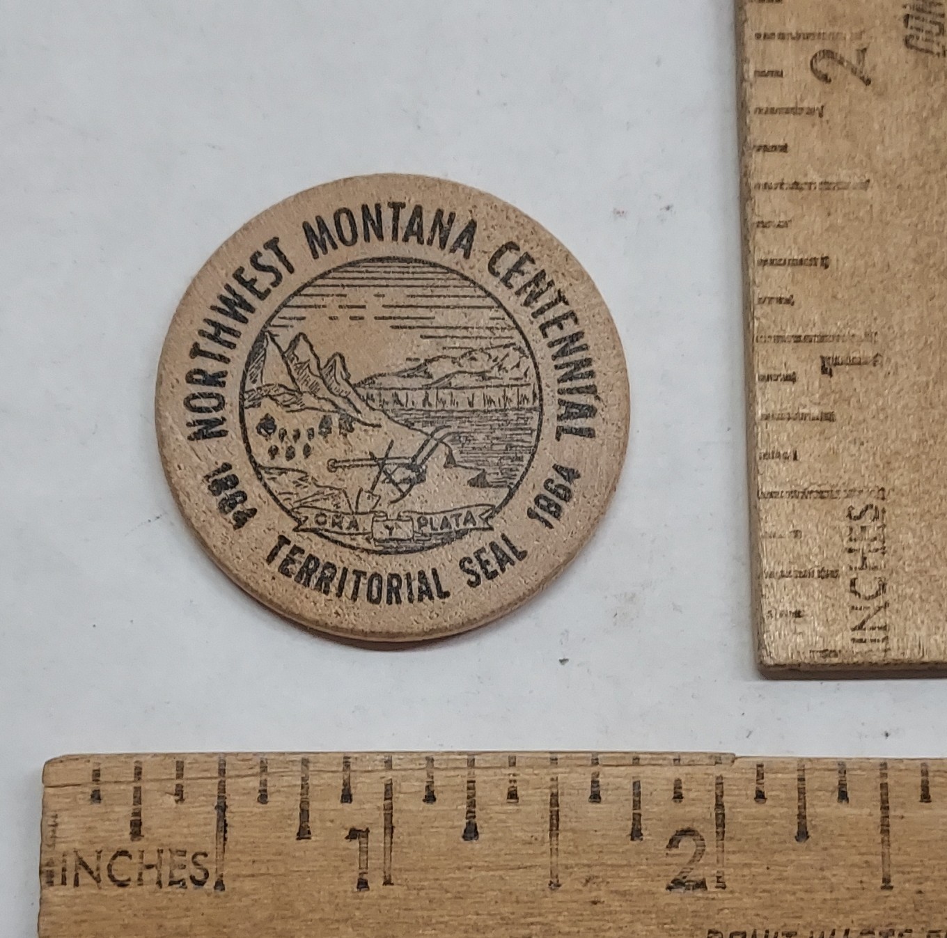 1964 NORTHWEST MONTANA CENTENNIAL - WOODEN NICKEL - listing #10391