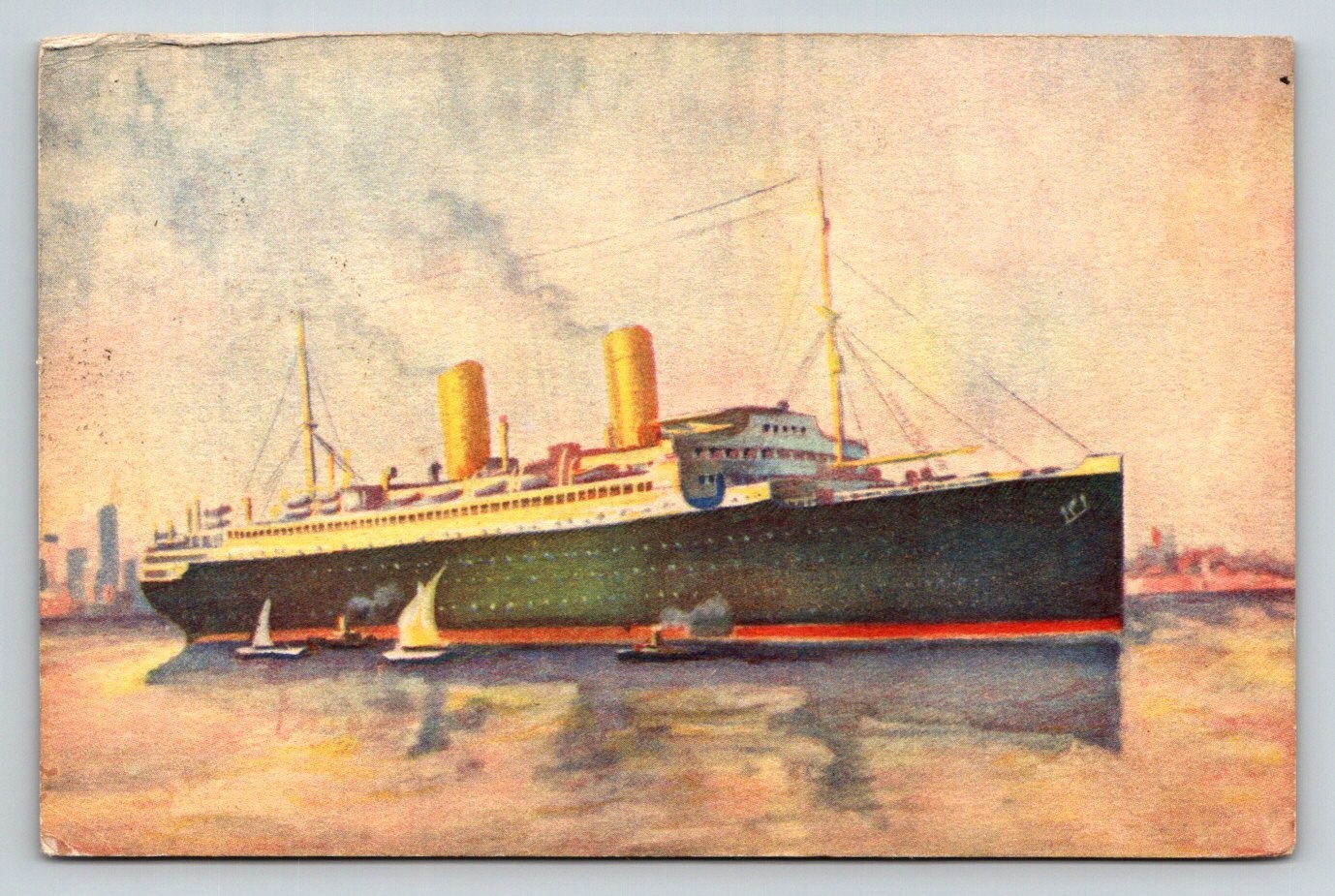 NORDDEUTSCHER LLOYD SS Columbus Ocean Liner Postcard c1920s Posted Germany NORDDEUTSCHER LLOYD SS Columbus Ocean Liner Postcard c1920s Posted Germany