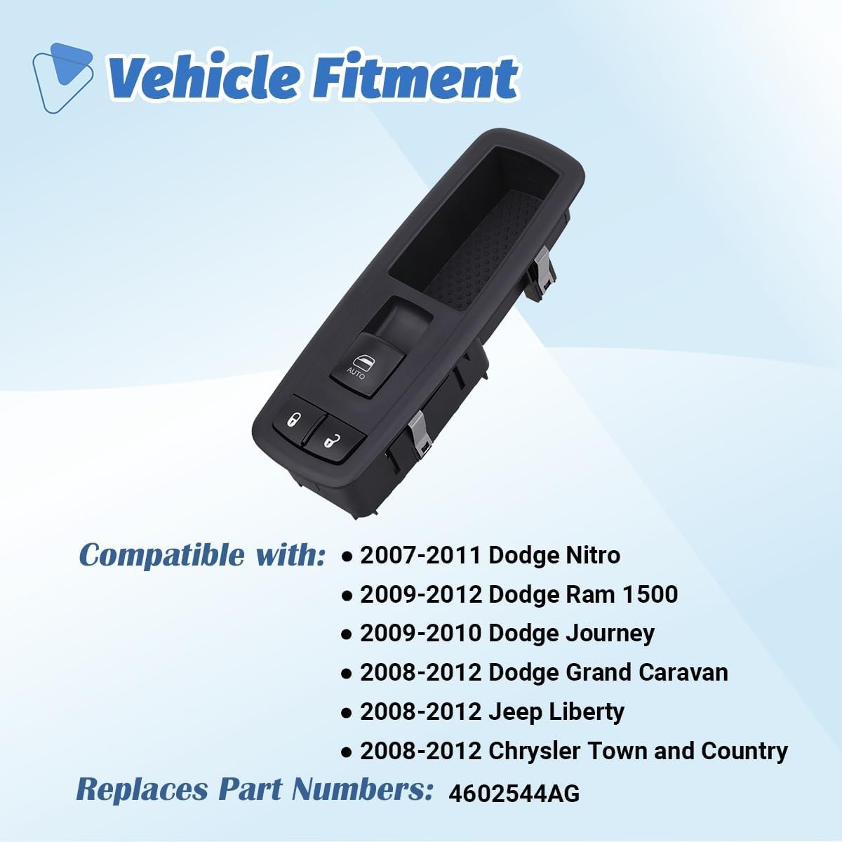 Passenger Power Window Switch for 2008-2012 Dodge Grand Caravan | Compatible ...