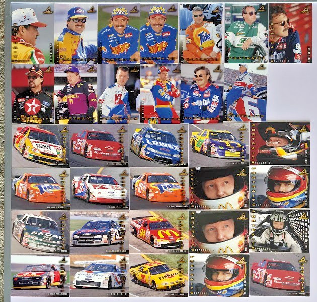 1997 Pinnacle NASCAR Racing LOT of 33 Cards