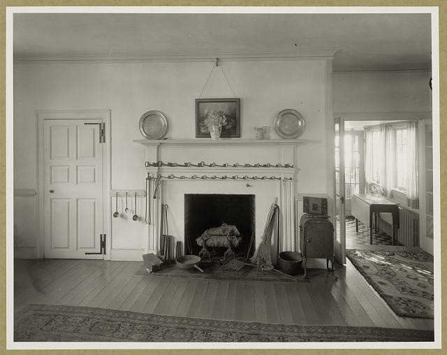 Photo:Warwick Quinby Vic Accomack County Virginia 1930s Fireplace Interior