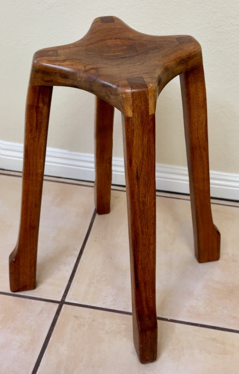 VTG Mid Century Modern Solid Wood Stool Table Plant Stand 24.5 VTG Mid Century Modern Solid Wood Stool Table Plant Stand 24.5