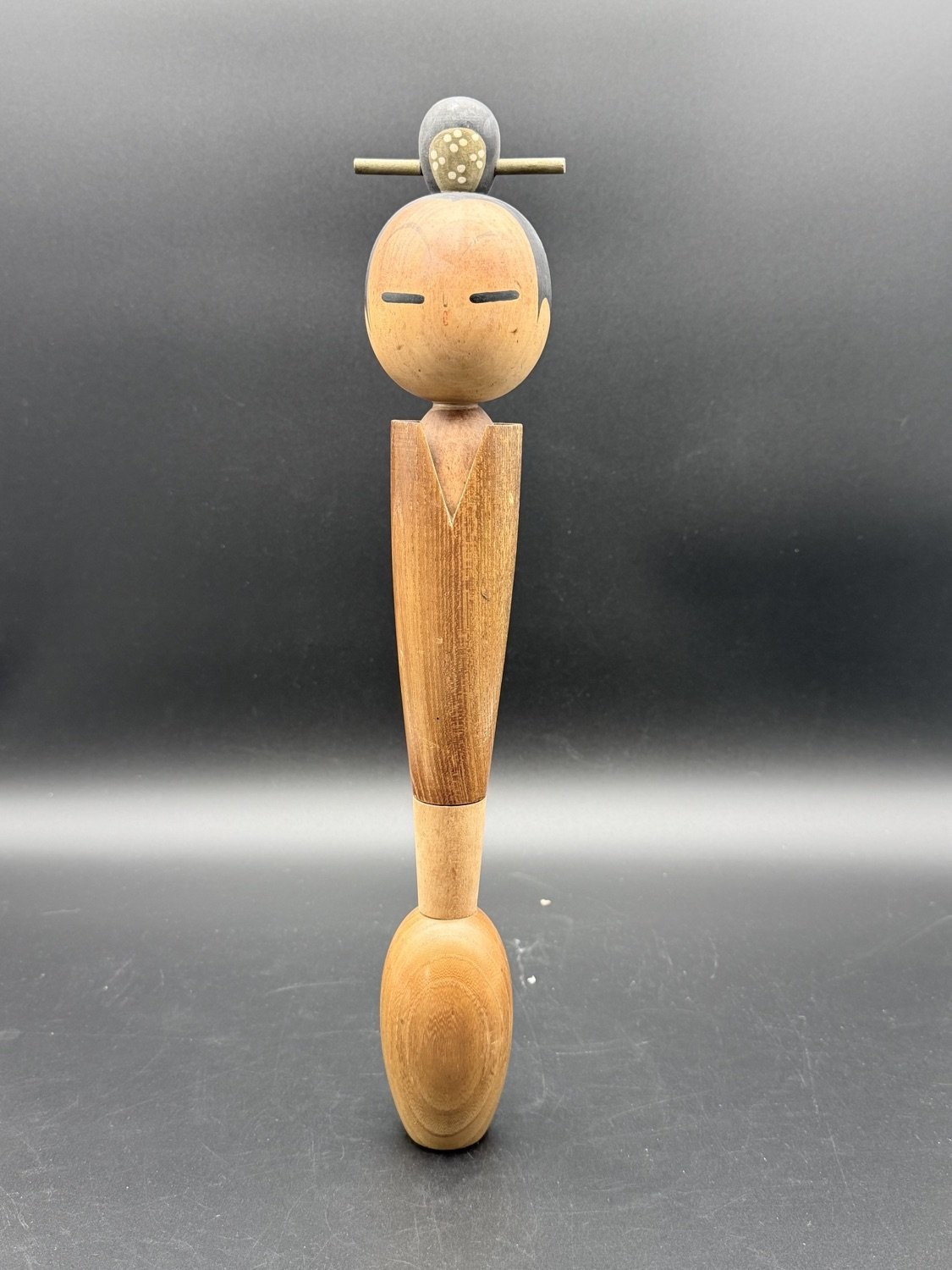 Vintage Japanese Sosaku Kokeshi Doll Mid Century Wooden Geisha Figurine Vintage Japanese Sosaku Kokeshi Doll Mid Century Wooden Geisha Figurine