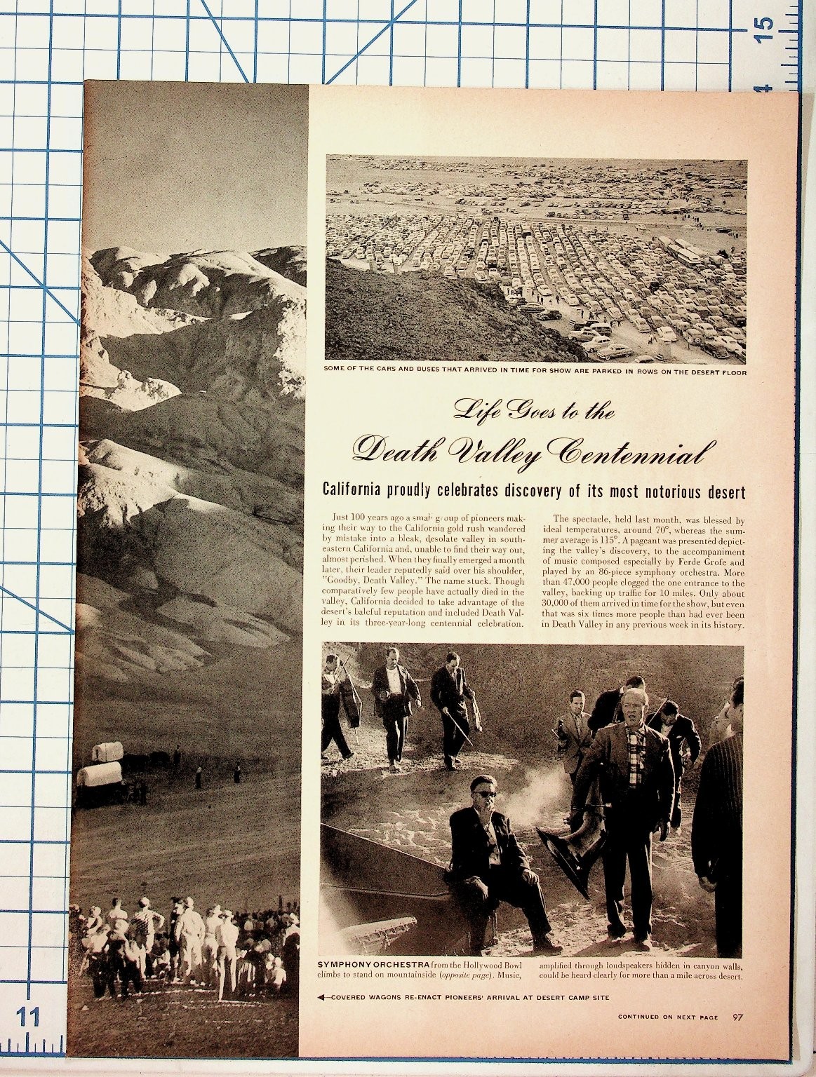 Death Valley Centennial Magazine Feature 1949 California Desert History Ephemera