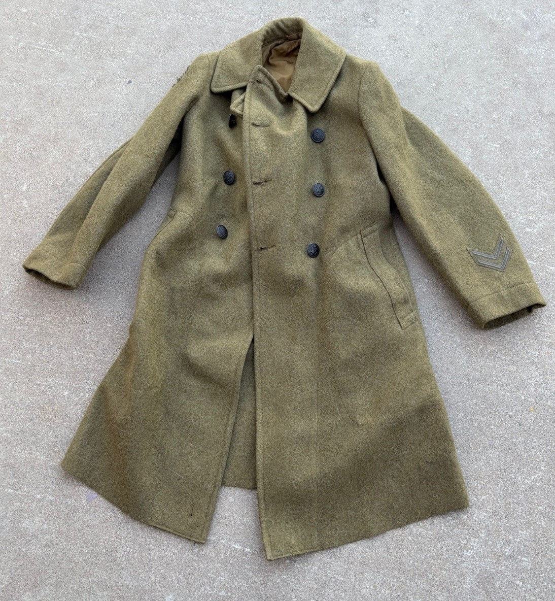 Orig. WWI Era. US ARMY, OVERCOAT, Eslie E. Godwin. Parry, Iowa, 71st Balloon Sqd