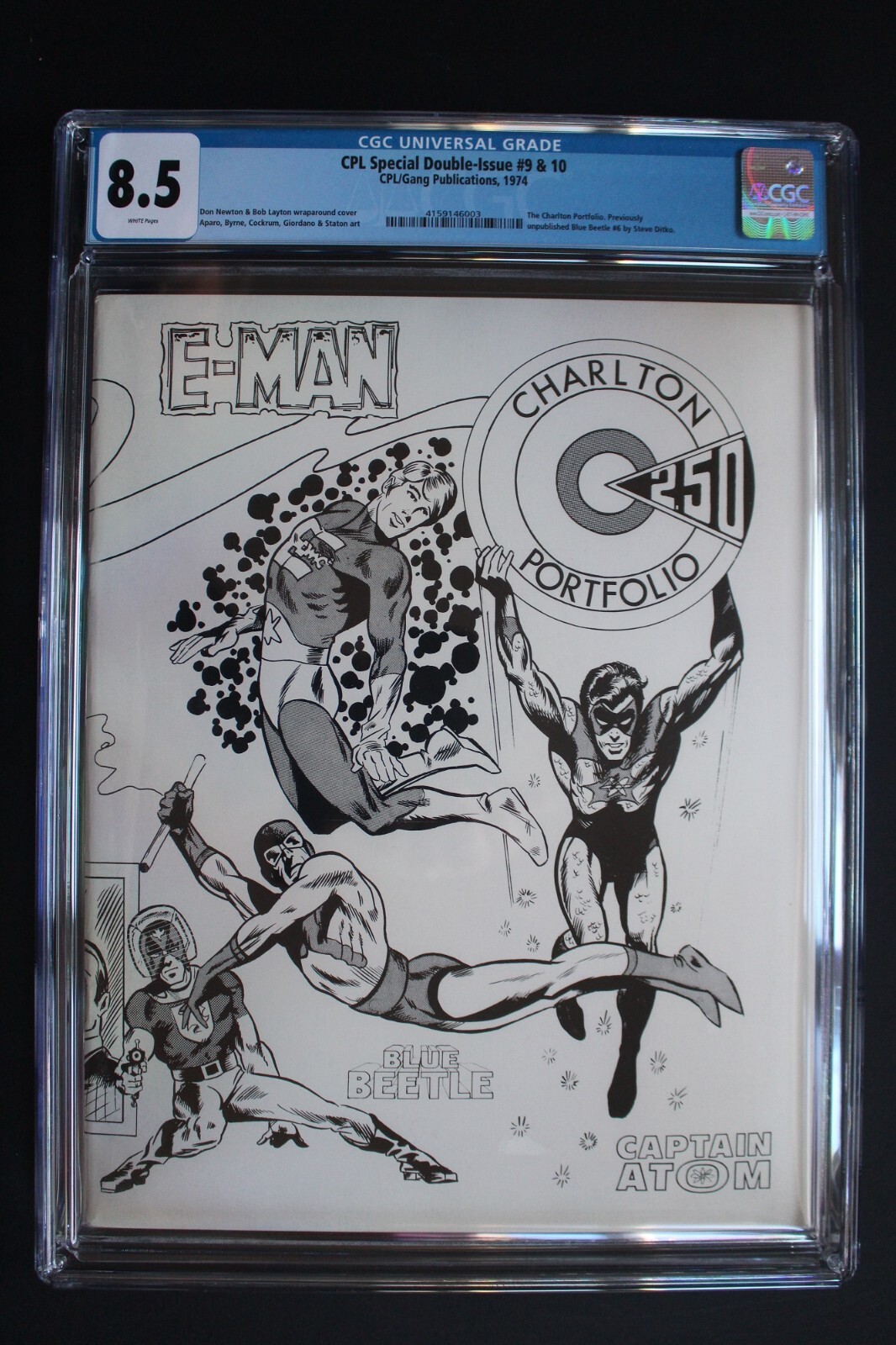 CPL Special Double issue #9&10 Charlton Portfolio 1974 DITKO Blue Beetle CGC 8.5