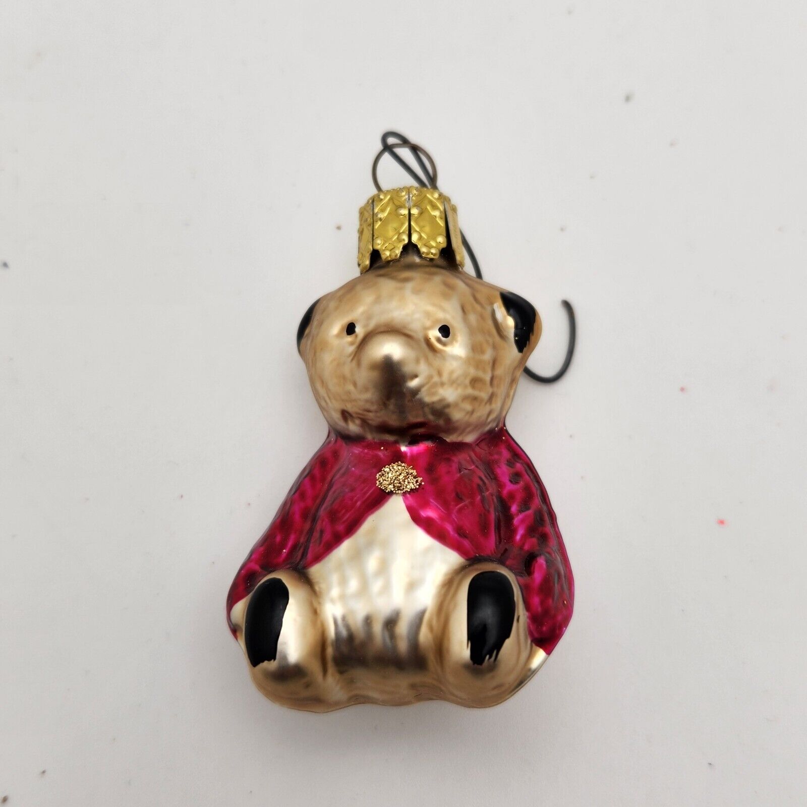 VINTAGE Christborn Germany  Teddy bear Ornament 2 1/2\