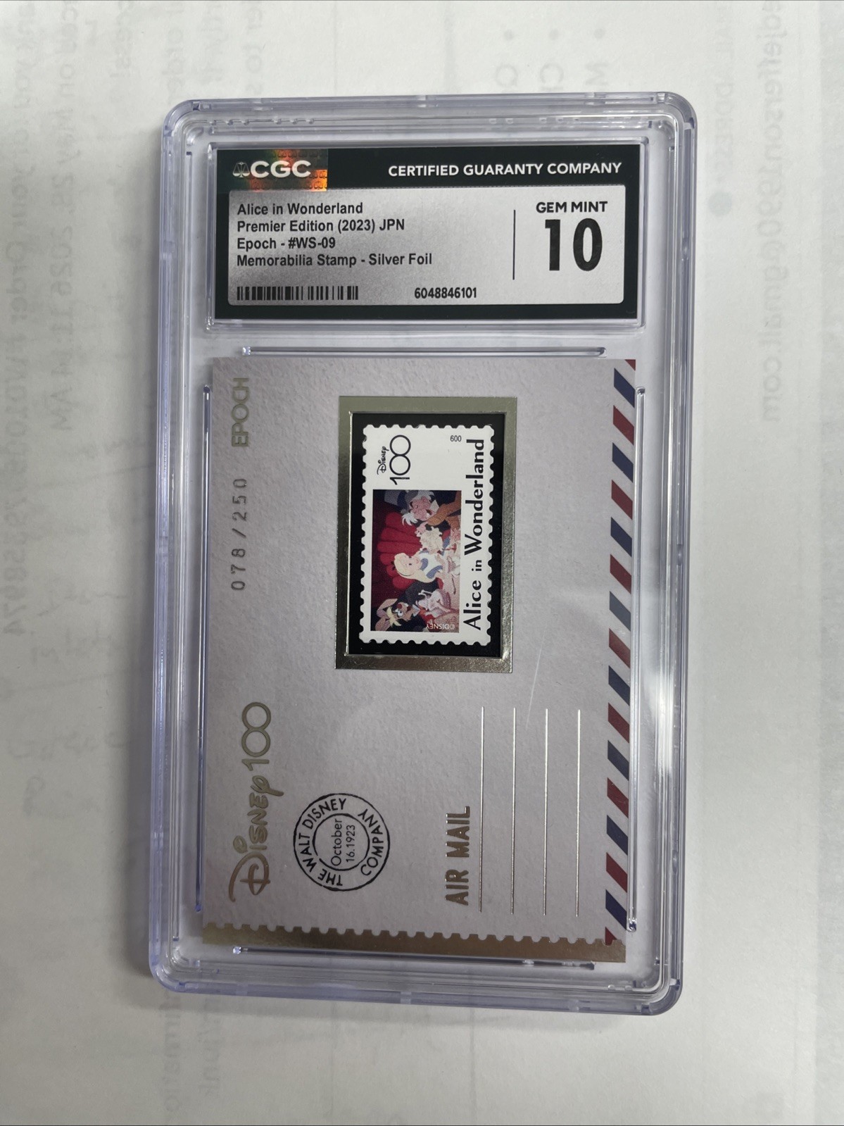Alice In Wonderland Premier Edition 2023 JPN Epoch #WS-09 Memorabilia Stamp