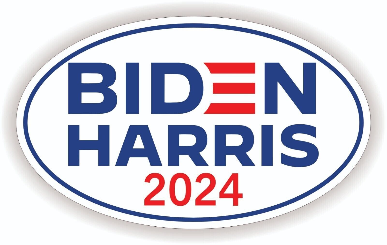 BIDEN Harris 2024 Oval Vinyl Bumper Sticker  Decal Election BONUS DECAL INCLUDED