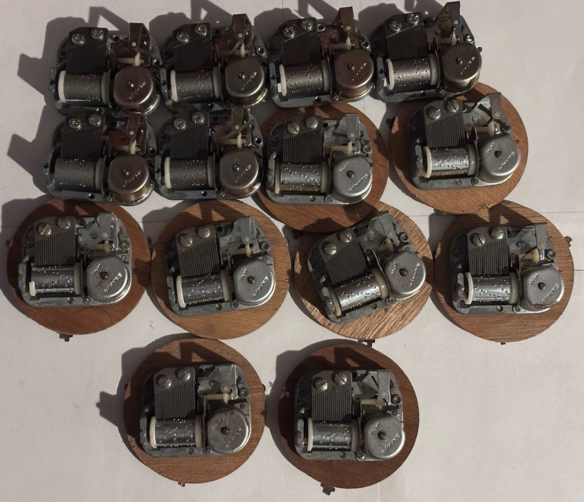 Vintage Schmid Bros Music Box Mechanisms - Lot of 14 - Tested Working