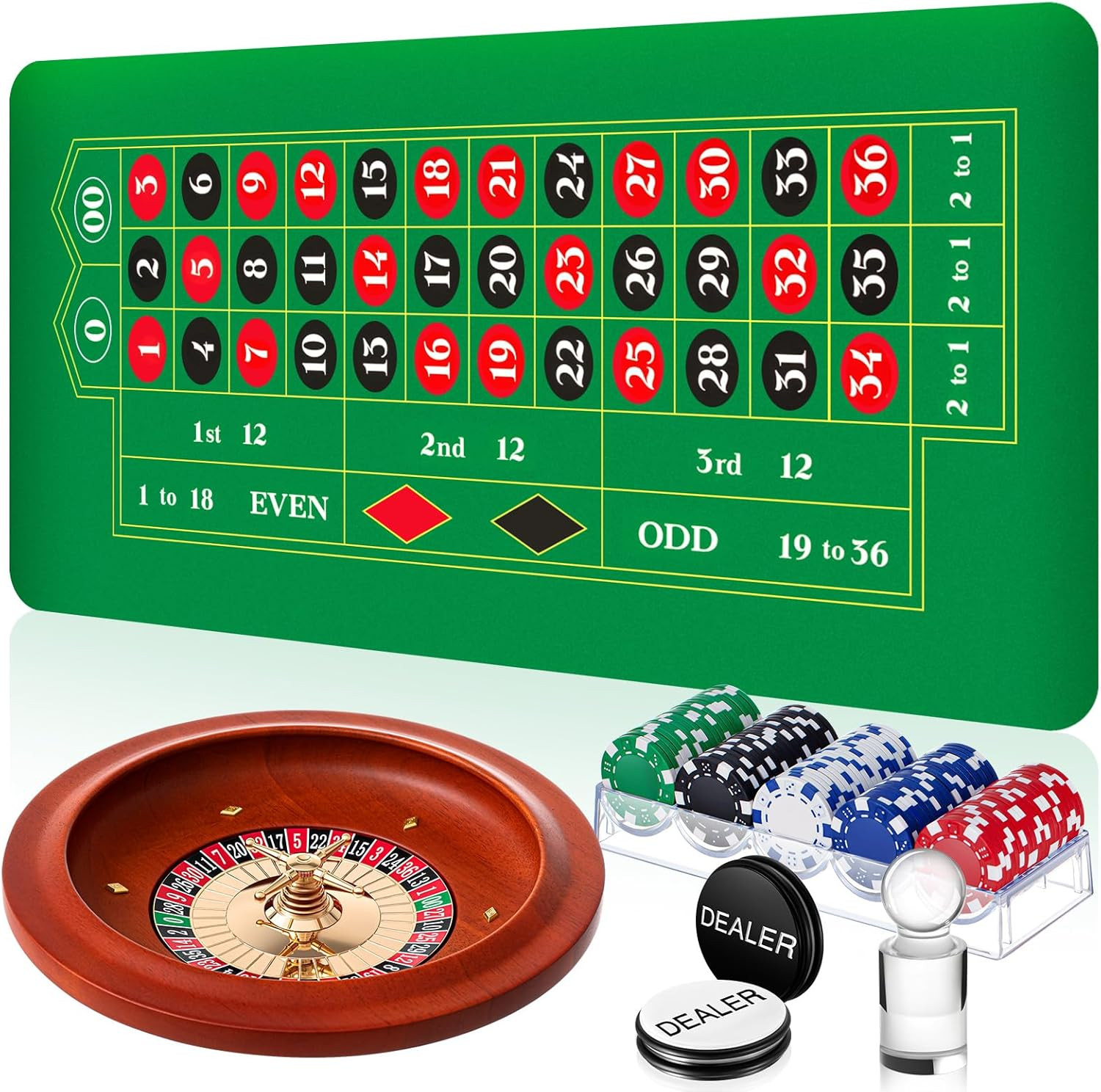 El juego de ruleta incluye 11'' El juego de ruleta incluye 11''