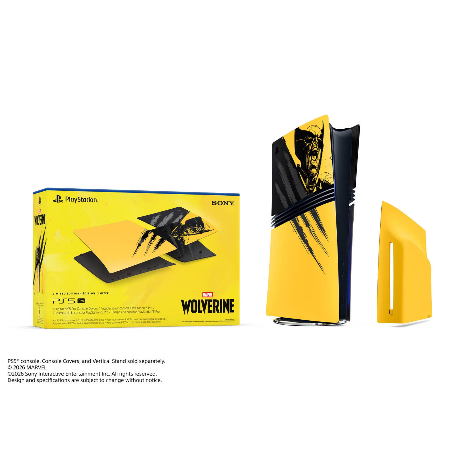 PlayStation 5 PRO Console Cover Wolverine Battle Yellow Limited Edition Case