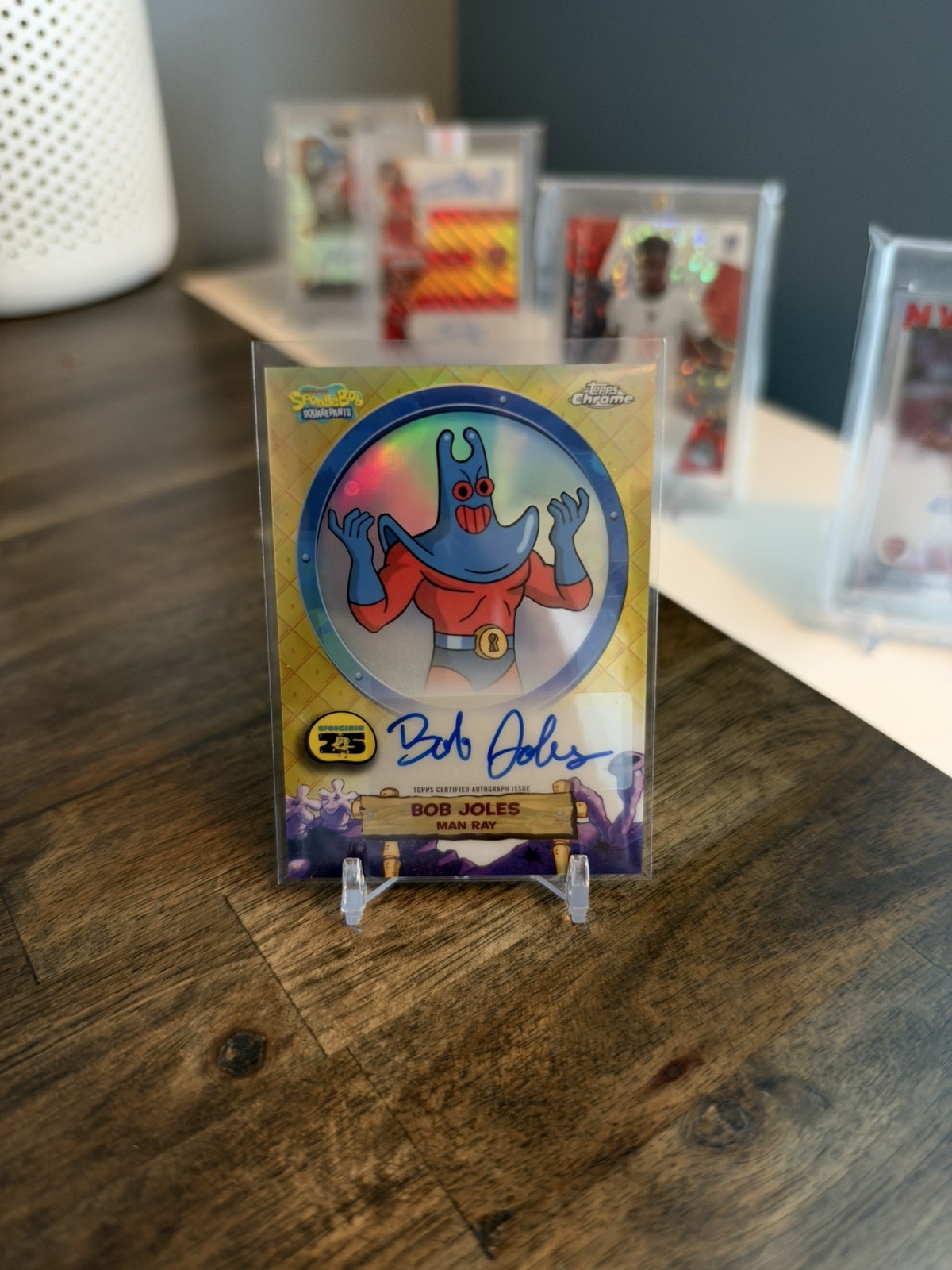2025 Topps Chrome SpongeBob Bob Joles as Man Ray Auto SA-MR
