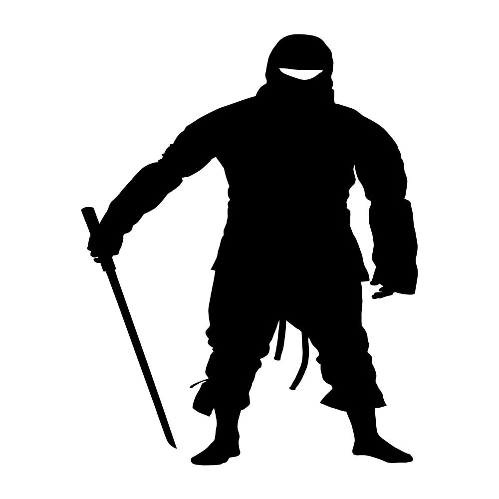 Ninja Warrior Feudal Japan Decal Sticker Black Die Cut Vinyl