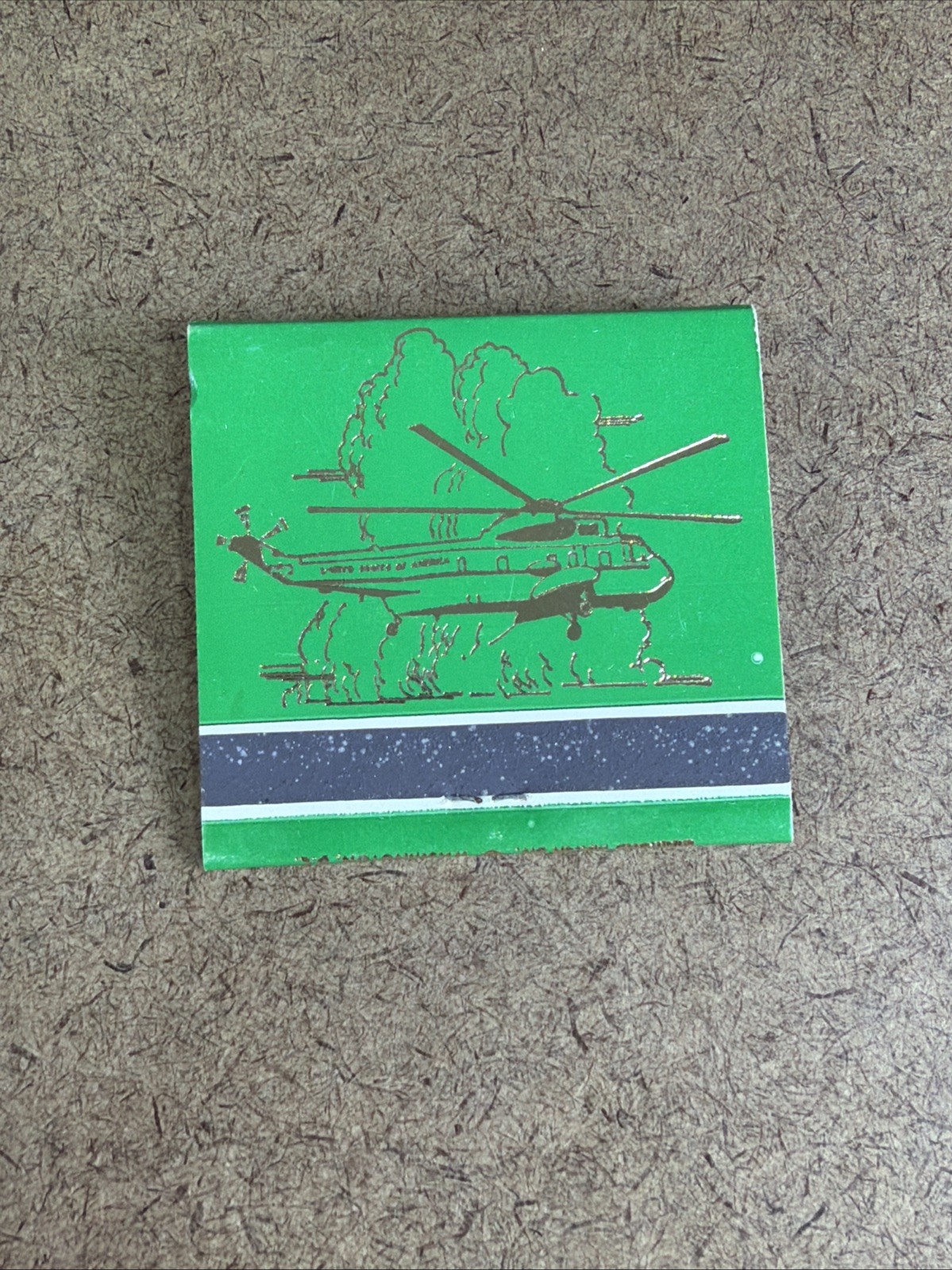 Vintage President Ronald Reagan Match Book White House Marine One Green NEW