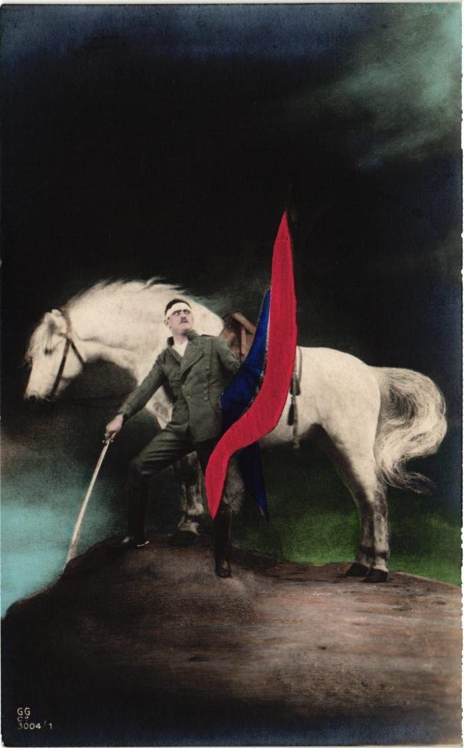 WWI Era Dutch Soldier & Horses Postcard Goirle 1911 Surreal Art