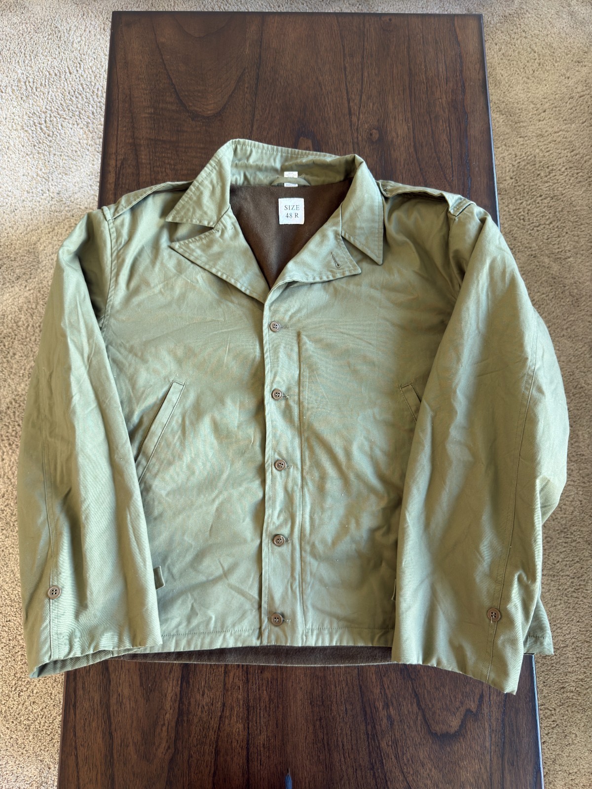 At The Front WWII WW2 US Army M41 Field Jacket 48R Large Size Reproduction