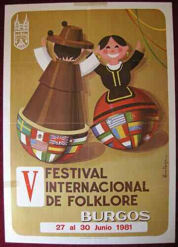 Original Poster Spain Burgos Folklore Festival 1981
