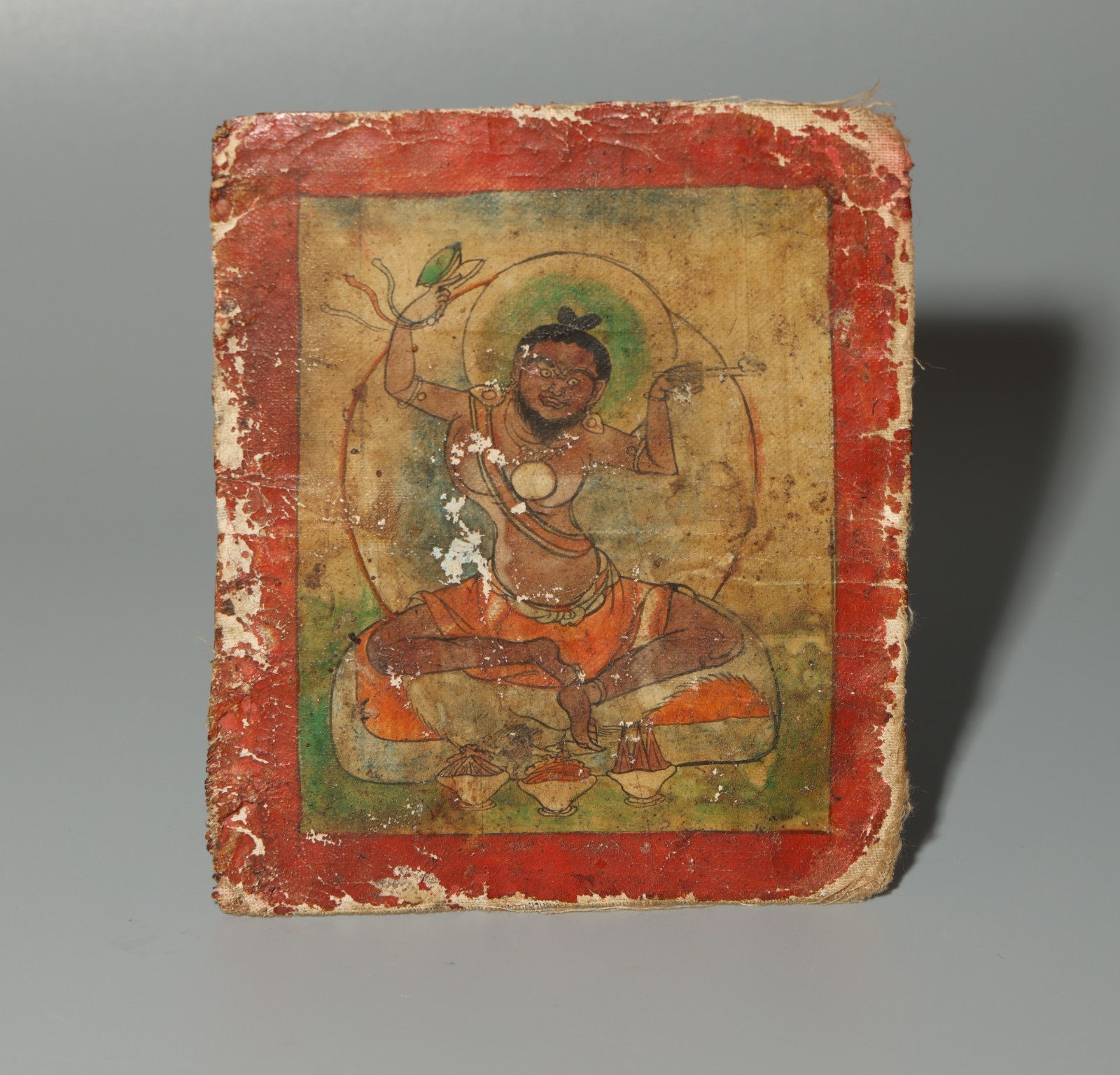 Tibet 1700s Old Antique Tsaklis Thangka Mahasiddhas Padampa Sangye More Saraha
