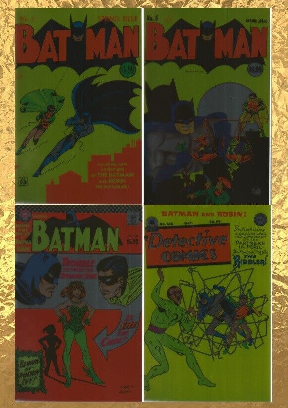 Batman #1, 5 & 181 Detective Comics #140 - Lot of 4 All Foil Facsimiles  All NM+