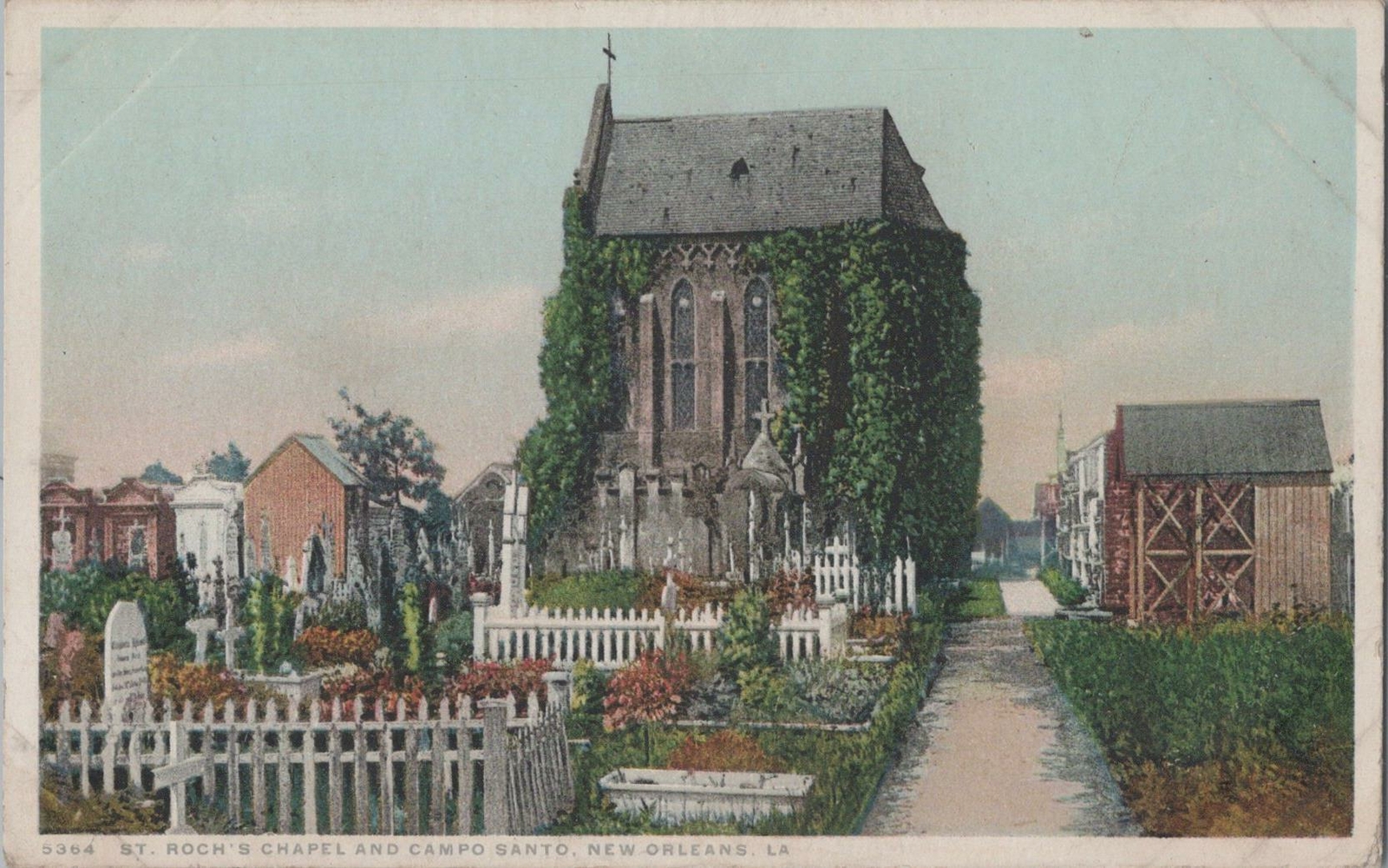 Postcard St Roch\'s Chapel and Campo Santo New Orleans LA 