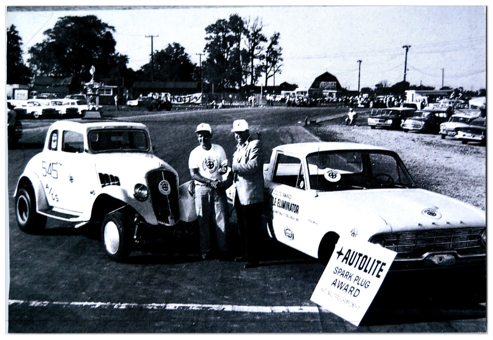 Vintage 1960s - Autolite Spark Plug Award Photo (8\ Vintage 1960s - Autolite Spark Plug Award Photo (8\