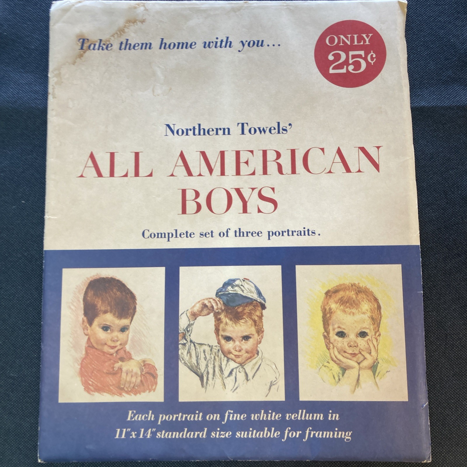All American Boys Northern Towels’ NOS original package 3 Prints 11x14 All American Boys Northern Towels’ NOS original package 3 Prints 11x14