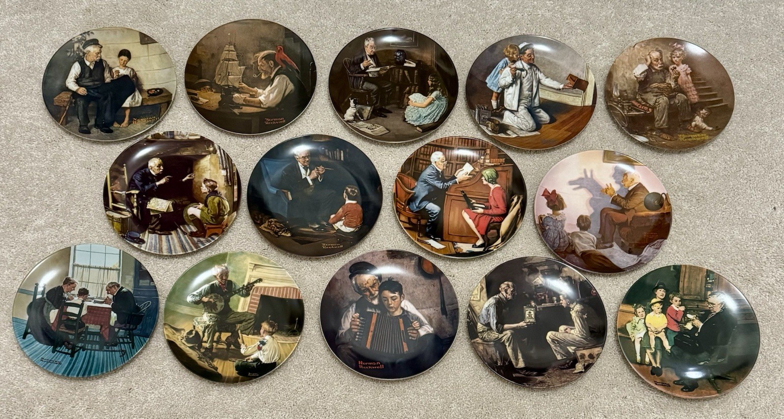 Lot of 14 Norman Rockwell Society Heritage Collection  ***EXCELLENT CONDITION***