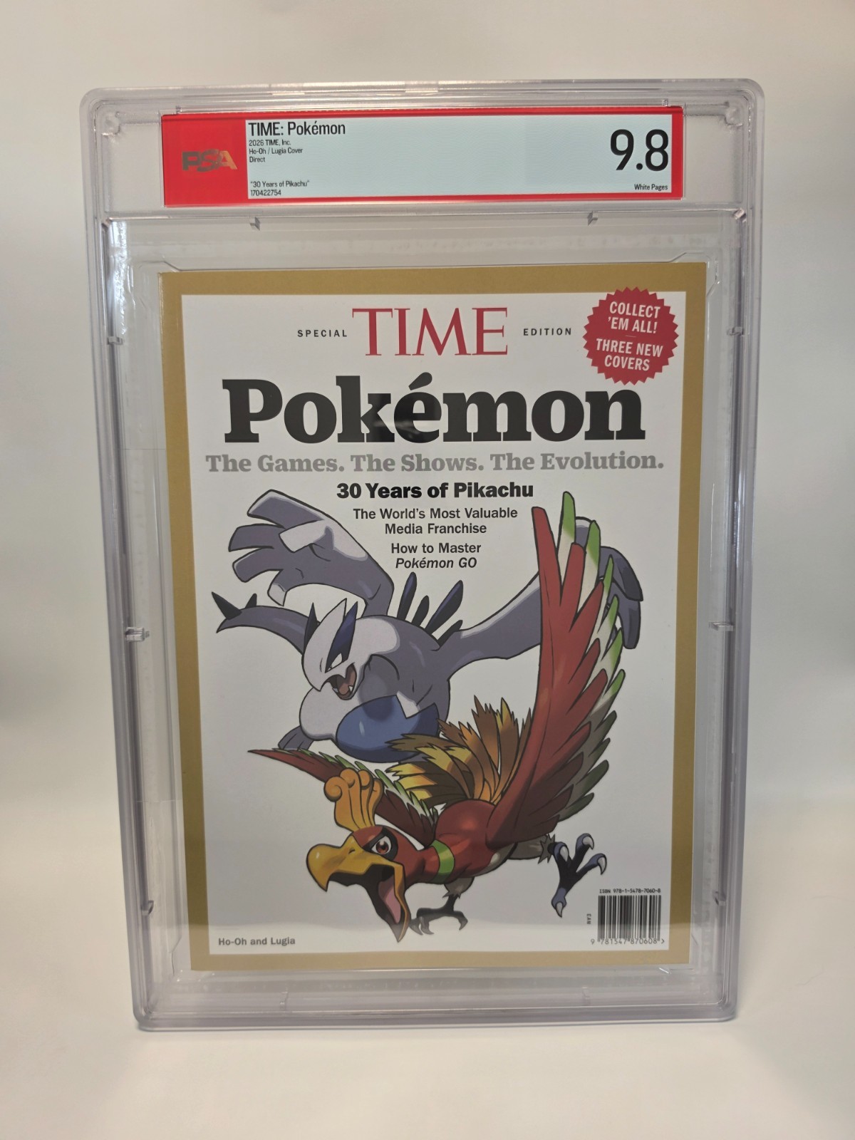 PSA 9.8 HO-OH/LUGIA - POKEMON 2026 DIRECT TIME MAGAZINE SPECIAL EDITION