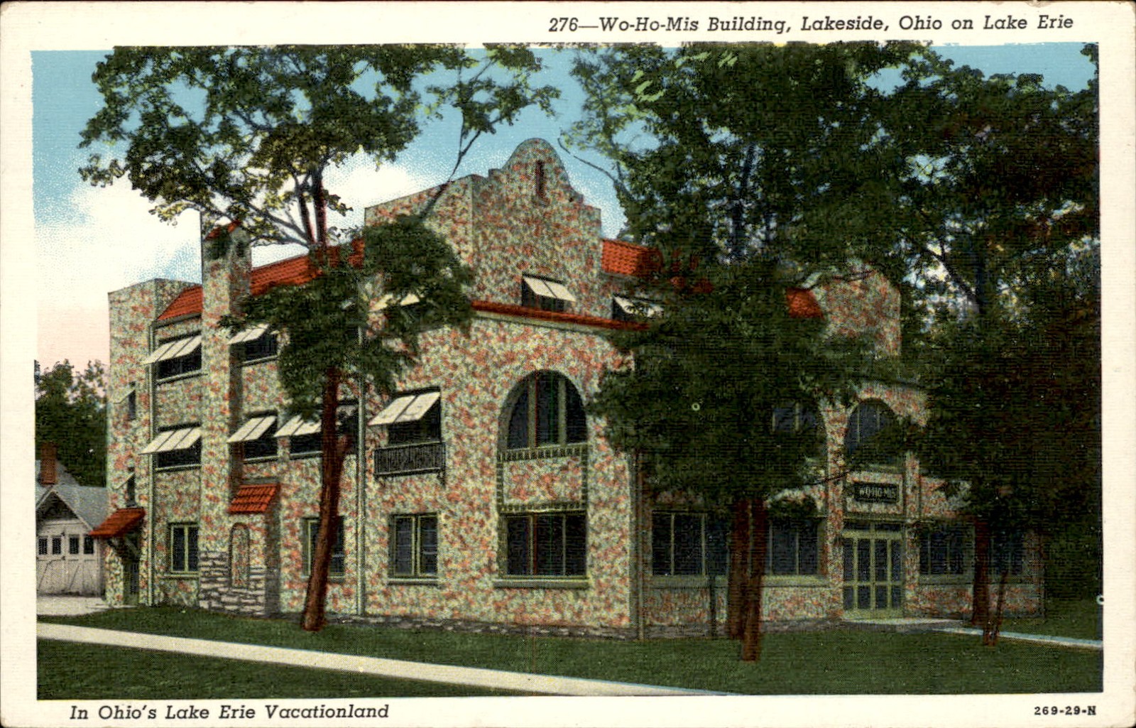 Lakeside OH Wo-Ho-Mis Building Lake Erie E. B. Ackley c1910s Vintage Postcard Lakeside OH Wo-Ho-Mis Building Lake Erie E. B. Ackley c1910s Vintage Postcard