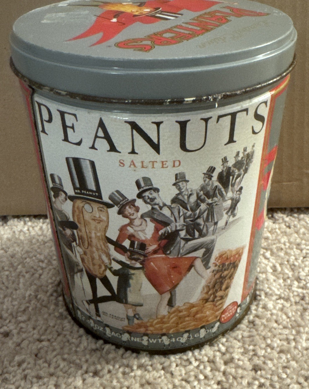 RARE Vintage Mr. Peanut Planters Salted Tin Can 1989 Limited Edition
