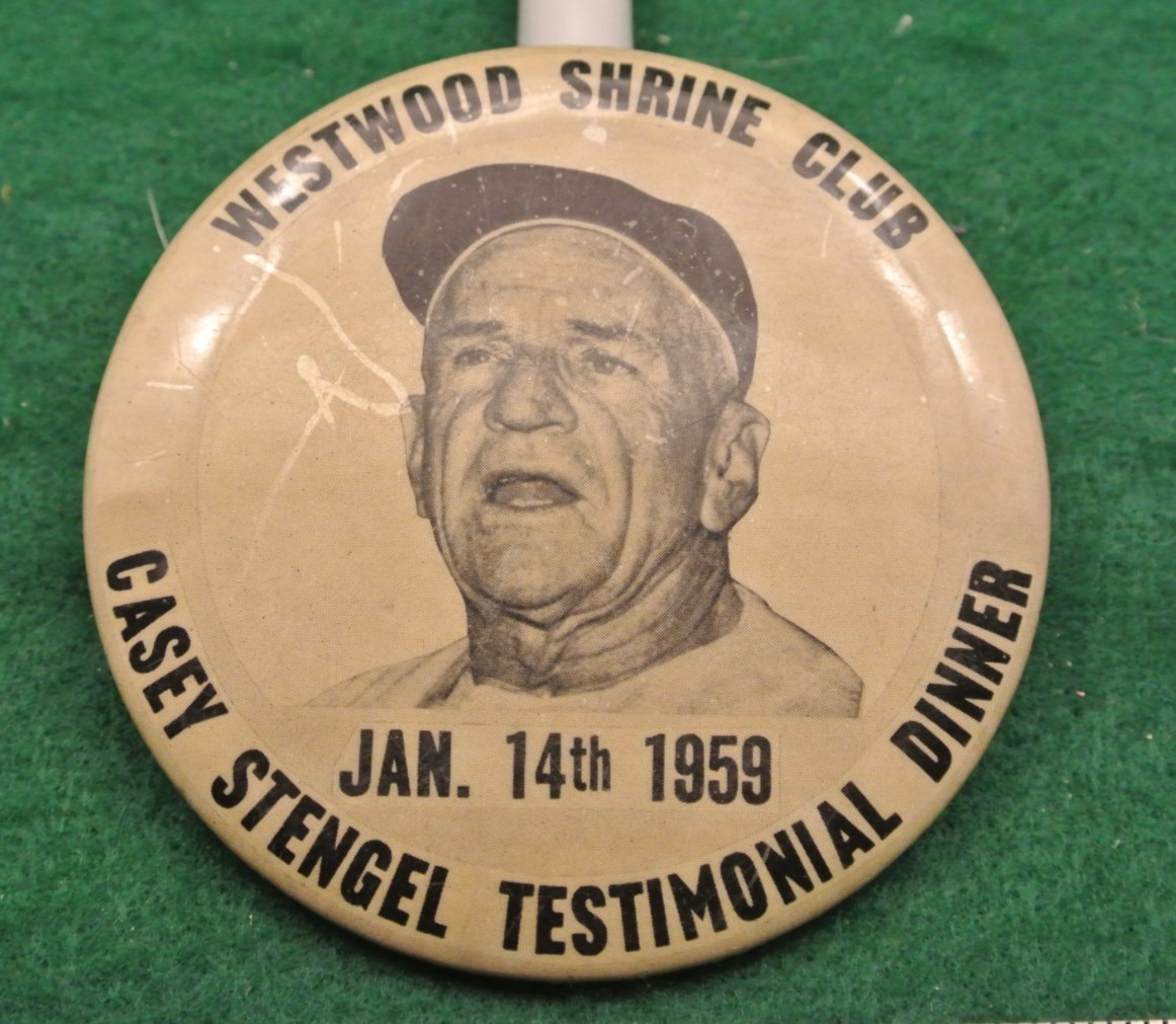 Jan 14th 1959 Casey Stengel Testimonial Dinner Souvenir 3.5\