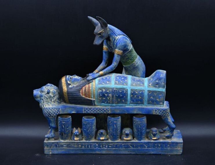 ANCIENT EGYPTIAN ANTIUQE Anubis GOD Of Mummification Death Protection Pharaonic