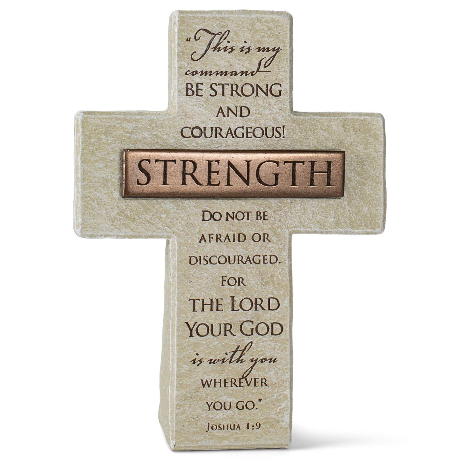 Lighthouse Christian Products Strength in The Lord Sandstone 5.5 Inch Cast St...