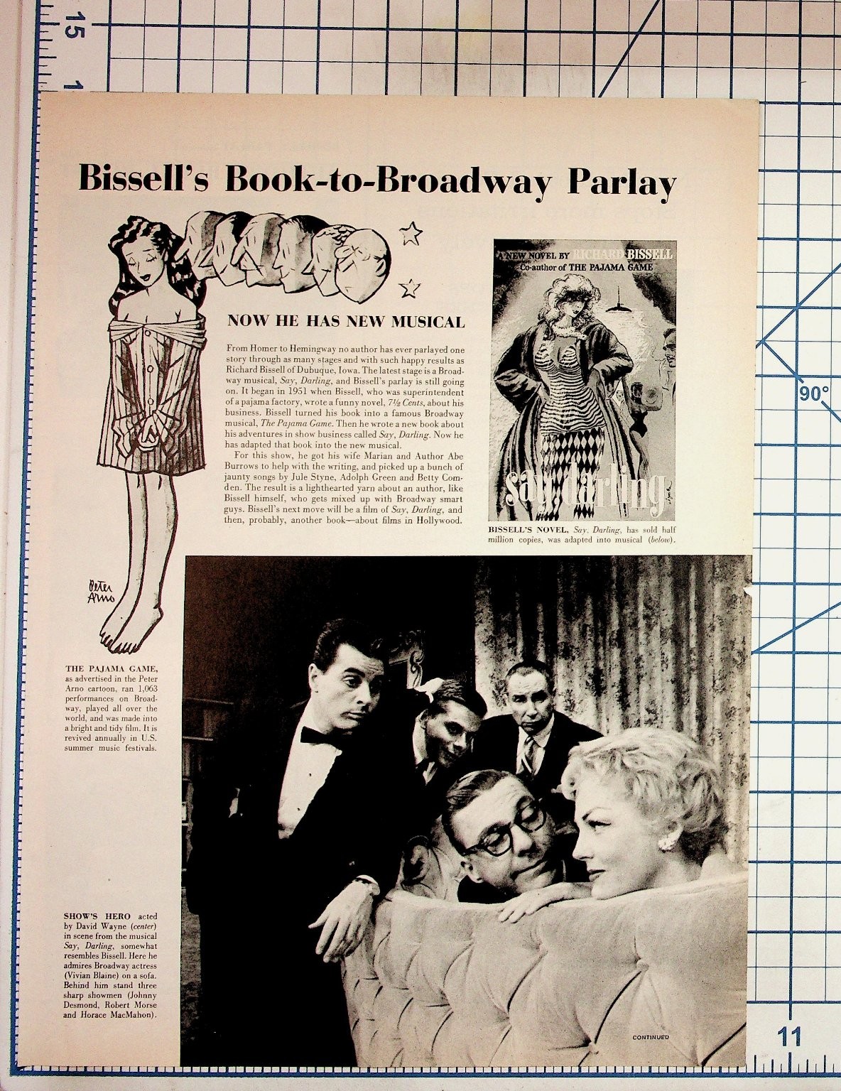 Richard Bissell Author The Pajama Game Say Darling Magazine Article 1950s