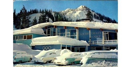Bill Briner Squaw Valley Lodge Olympics Era Postcard 1960s Plastichrome