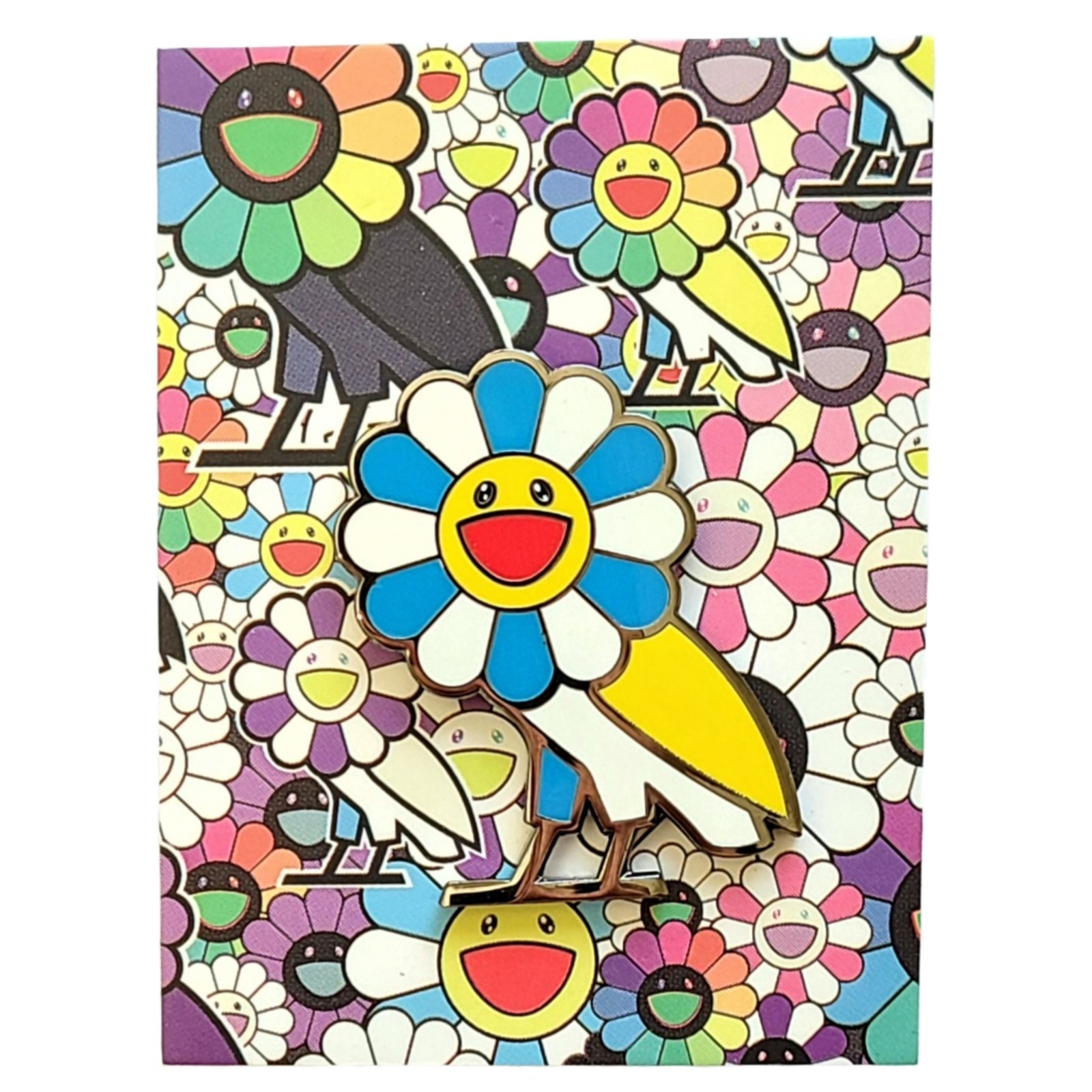 ⚡RARE⚡ TAKASHI MURAKAMI x OVO Yelllow/Blue OVO Murakami Pin *BRAND NEW*